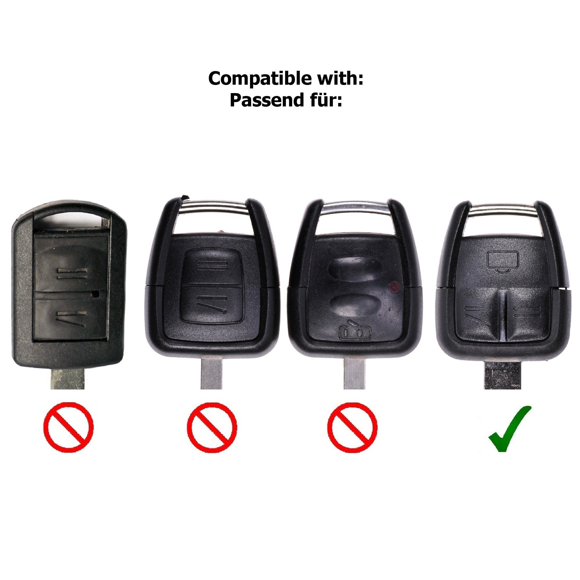 mt-key Auto Schlüssel Reparatur Gehäuse 3 Tasten + 2x Taster + VARTA CR2032 Knopfzelle, CR2032 (3 V), für Opel VECTRA C SIGNUM Funk Fernbedienung