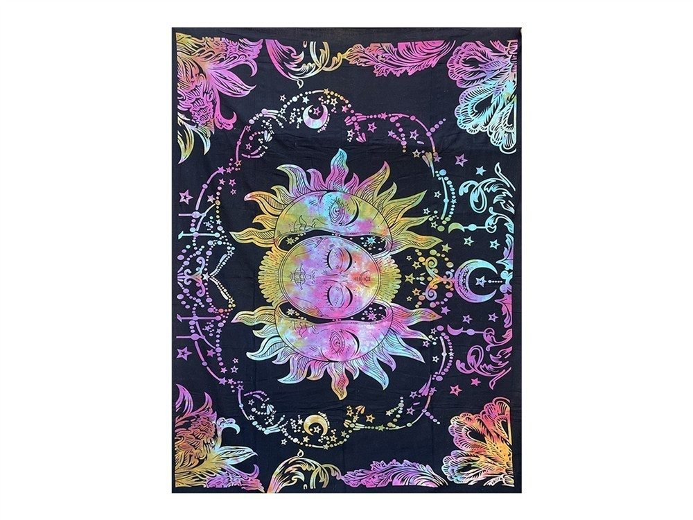 Hathi Wandbild Decke bedruckt, Überwurf Sonne ca 140x210 cm multicolor