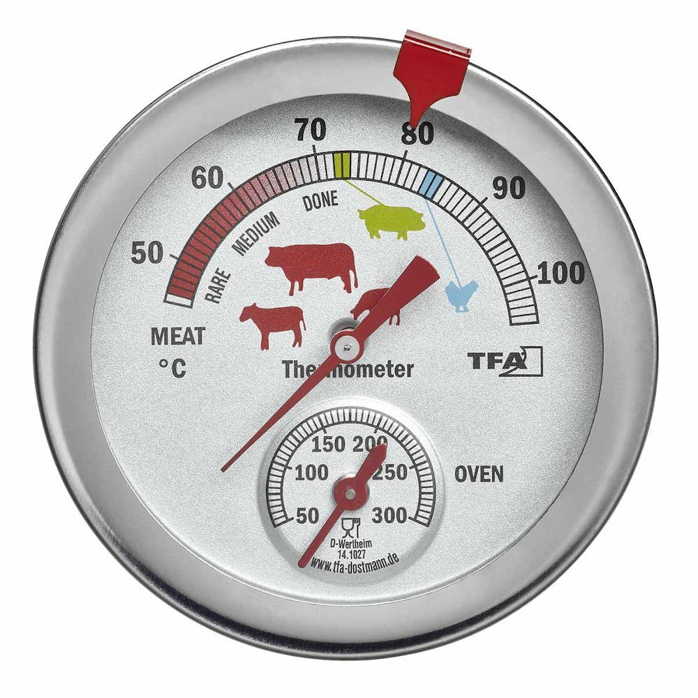 TFA Dostmann Backofenthermometer Braten / Ofenthermometer TFA 14.1027 Einstich Thermometer