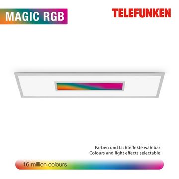 Telefunken LED Panel 319904TF, LED fest verbaut, Farbwechsler, Kaltweiß, Neutralweiß, Tageslichtweiß, Warmweiß, Deckenleuchte Panel CCT Steuerung Magic RGB Beleuchtung Centerlight