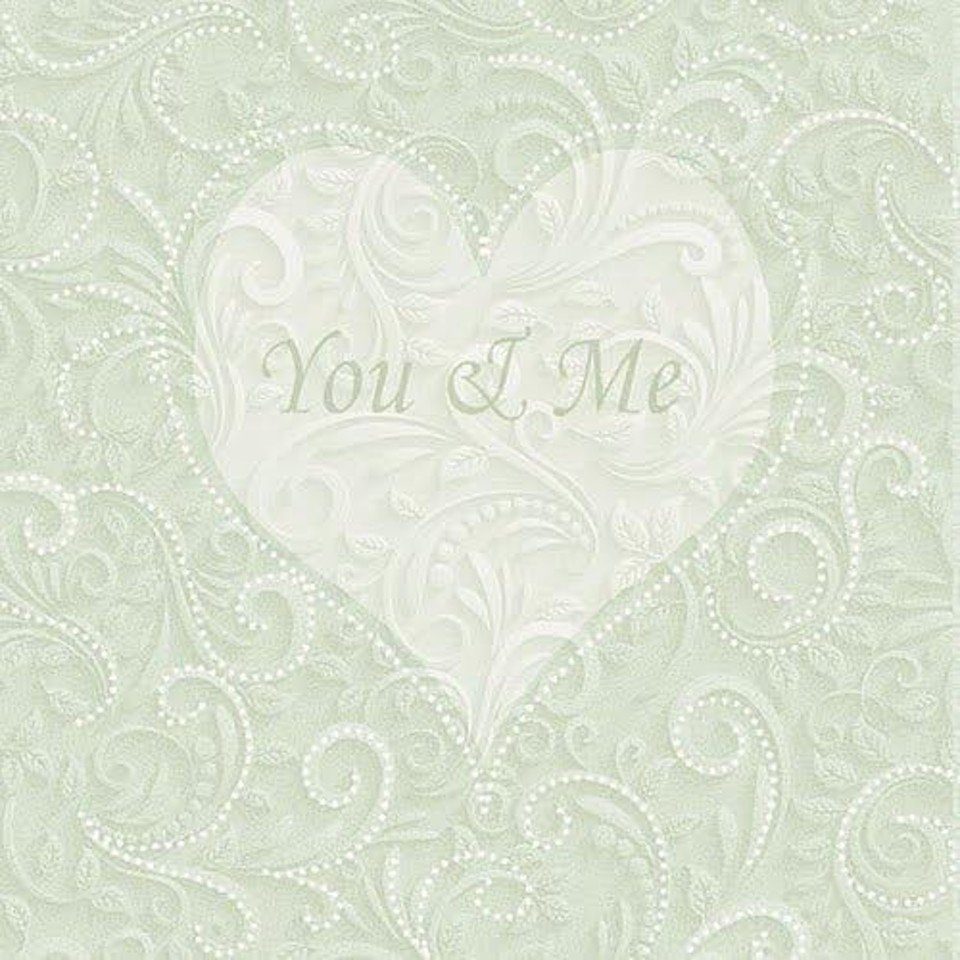 Ambiente Luxury Paper Products Papierserviette Hochzeit, Valentinstag, Hochzeitstag, Herz, Liebe, Tischdeko, ideal für Bastelarbeiten wie Decoupage, Junk-Tagebuch, Scrapbooking