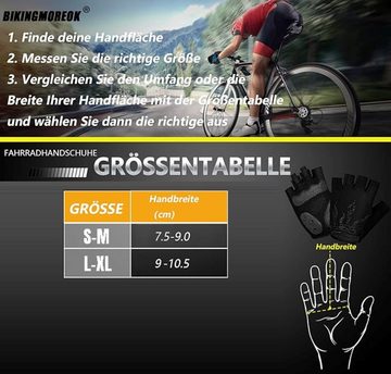 Alster Herz Fahrradhandschuhe Premium Halbfinger Fahrradhandschuhe, rutschfeste, Fitness A0581 Halbfinger, für Männer und Frauen