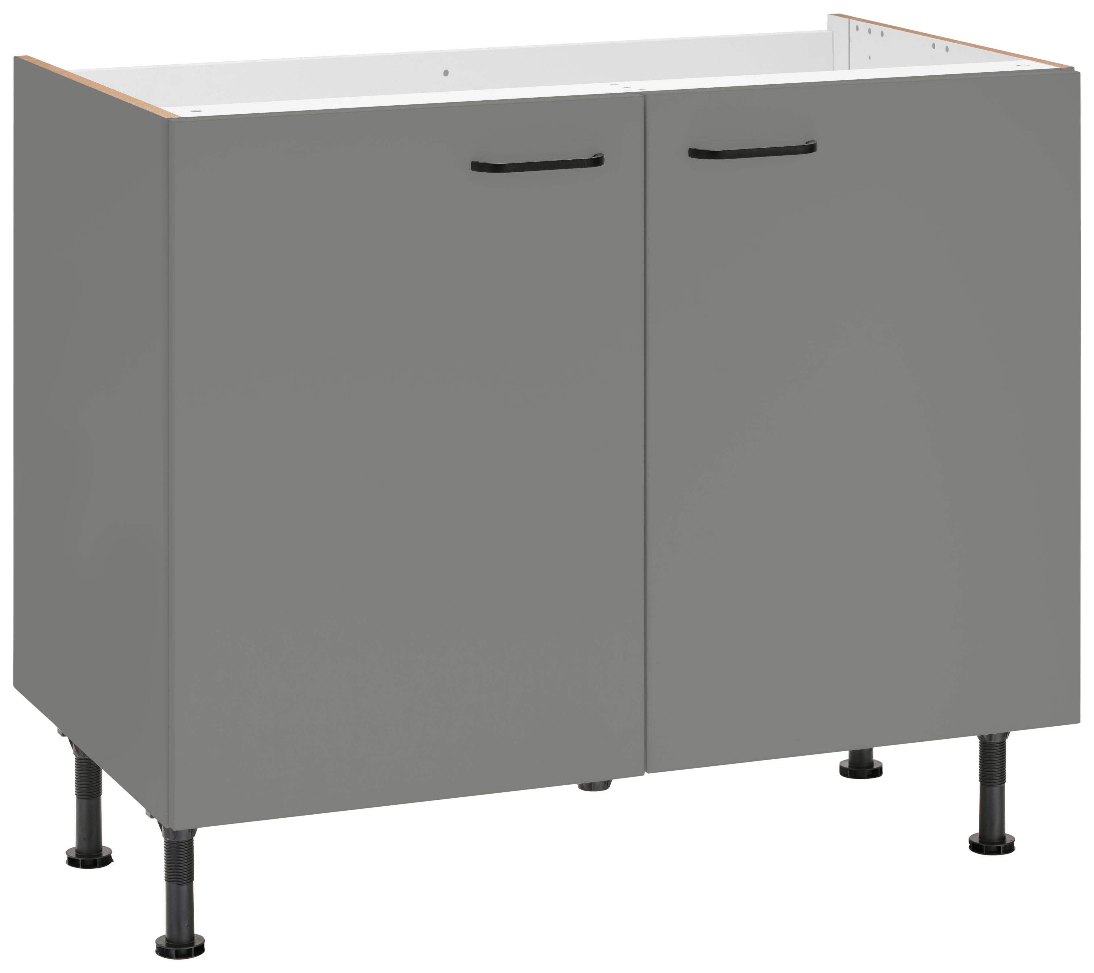 OPTIFIT Spülenschrank Elga mit Soft-Close-Funktion, höhenverstellbaren Füßen, Breite 100 cm
