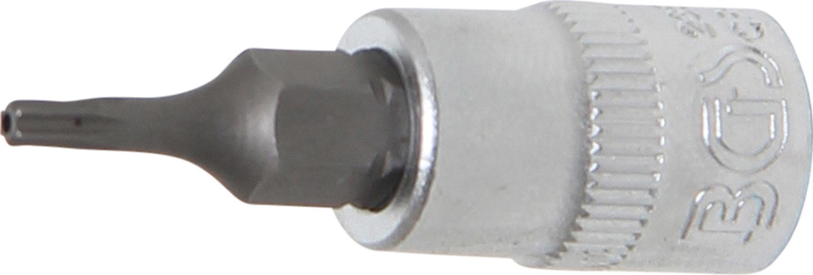 BGS technic Bit-Schraubendreher Bit-Einsatz, Antrieb Innenvierkant 6,3 mm (1/4), T-Profil (für Torx) mit Bohrung T8