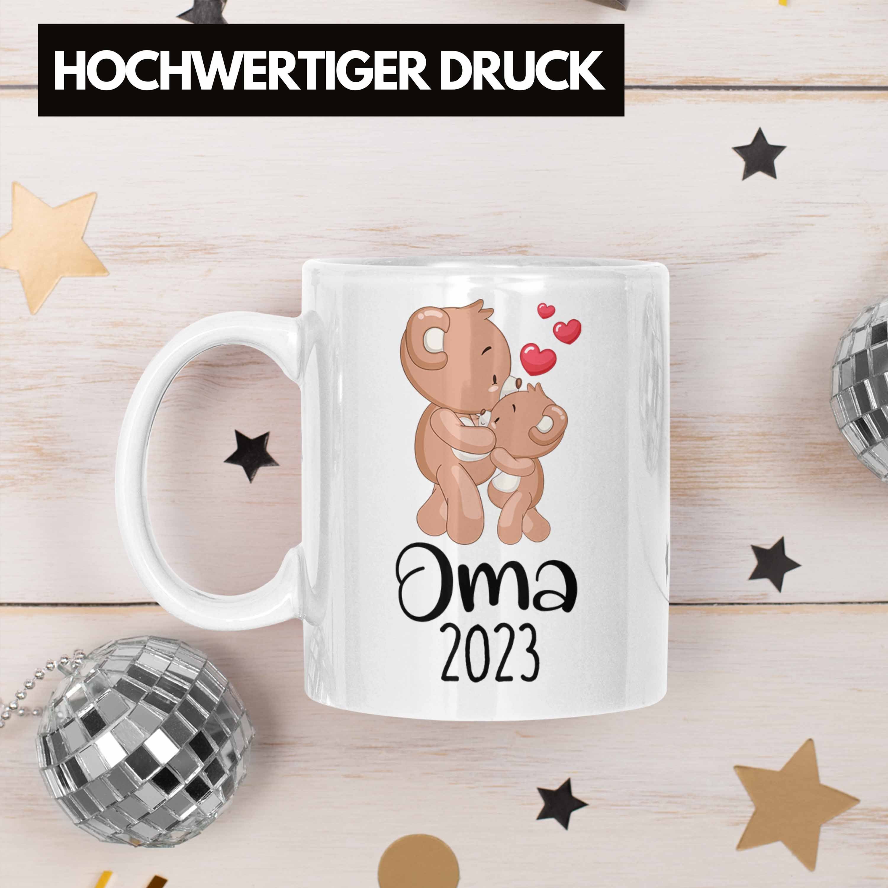 Trendation Tasse Trendation - Du Schwangerschaft 2023 Wirst Oma Tasse Weiss Geschenk