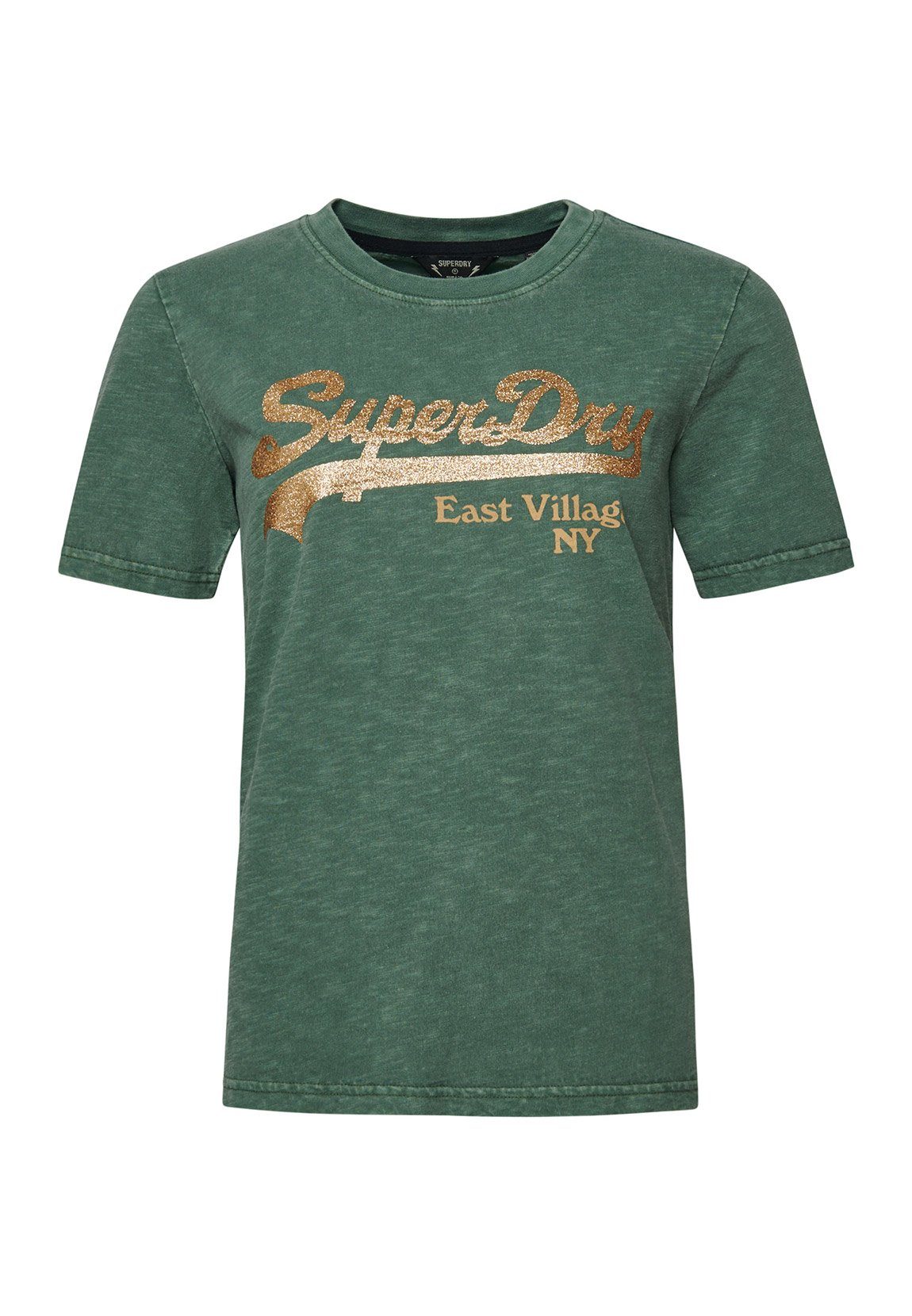 Detail, Pailletten, BOROUGH LOGO T-Shirt TEE Weiteres Superdry VINTAGE Modell: (1-tlg)