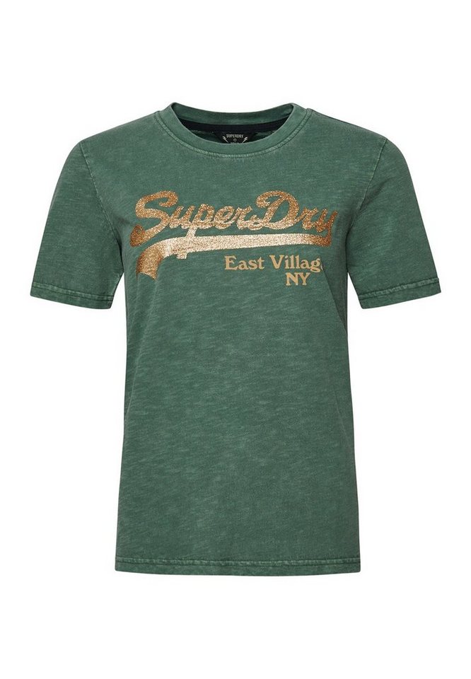 Superdry T-Shirt (1-tlg) Weiteres Detail, Pailletten, Modell: VINTAGE LOGO  BOROUGH TEE