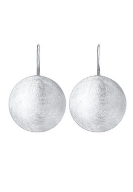 Nenalina Paar Ohrhänger Basic Geo Kreis Brushed Trend 925 Silber