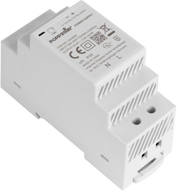 Poppstar DIN Rail Netzteil 12V 24 Watt Hutschienen-Netzteil (Klingeltrafo mit Input 100-240V AC, Output 12 V DC 2 A 54 W)