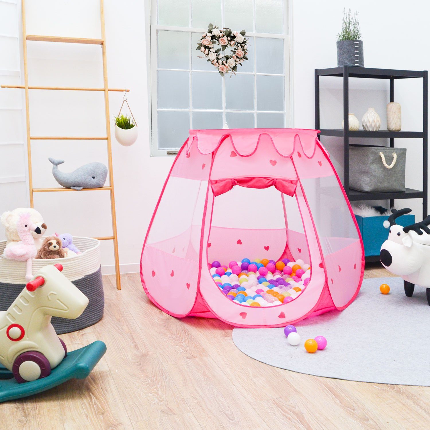 LittleTom Spielzelt mit 300 Bällen - Pop Up Kinderspielzelt - Bällebad Zelt günstig online kaufen