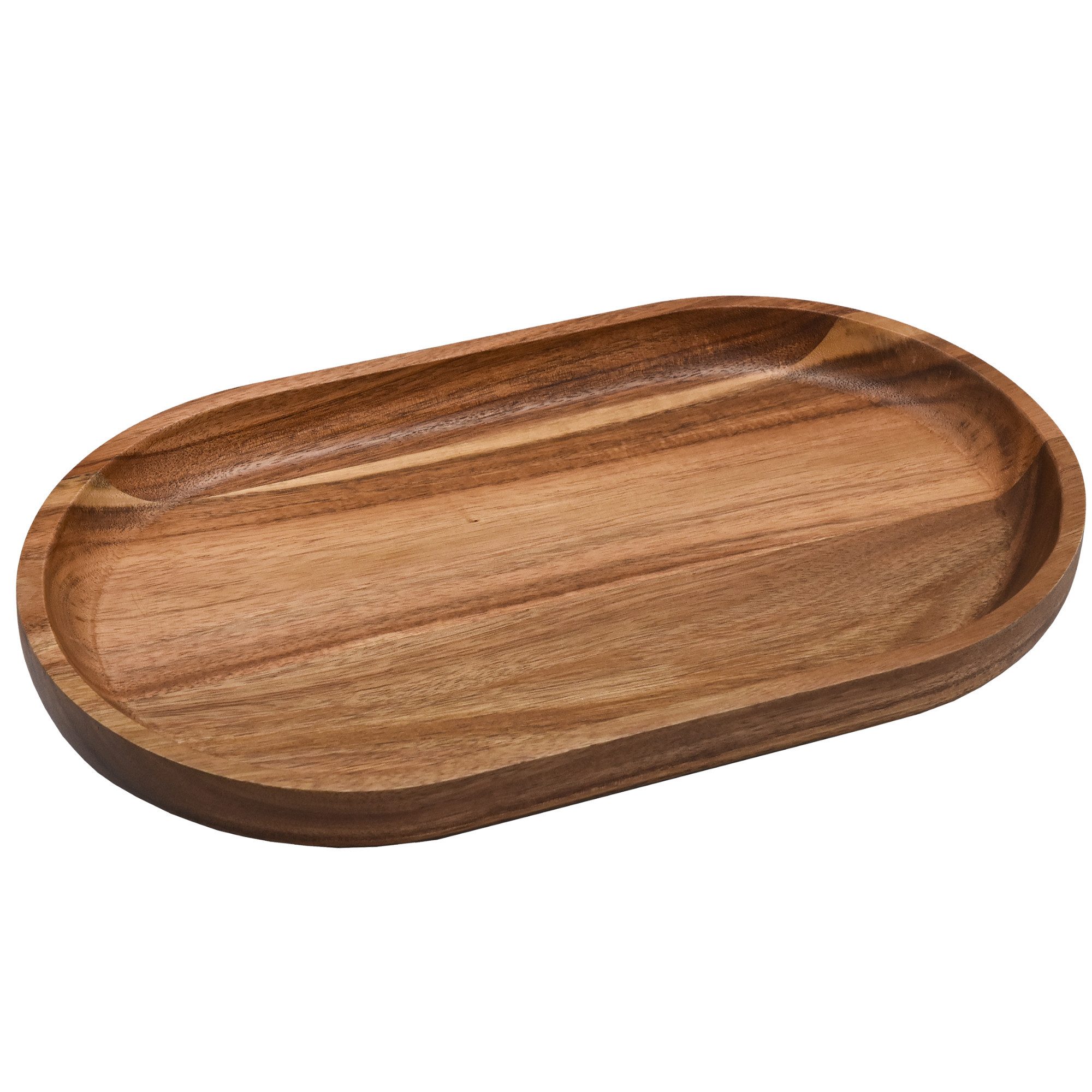 Bems Home Servierplatte Akazie Lumo Tablett Oval, Pflegeleicht & alltagstauglich, Langlebig & nachhaltig