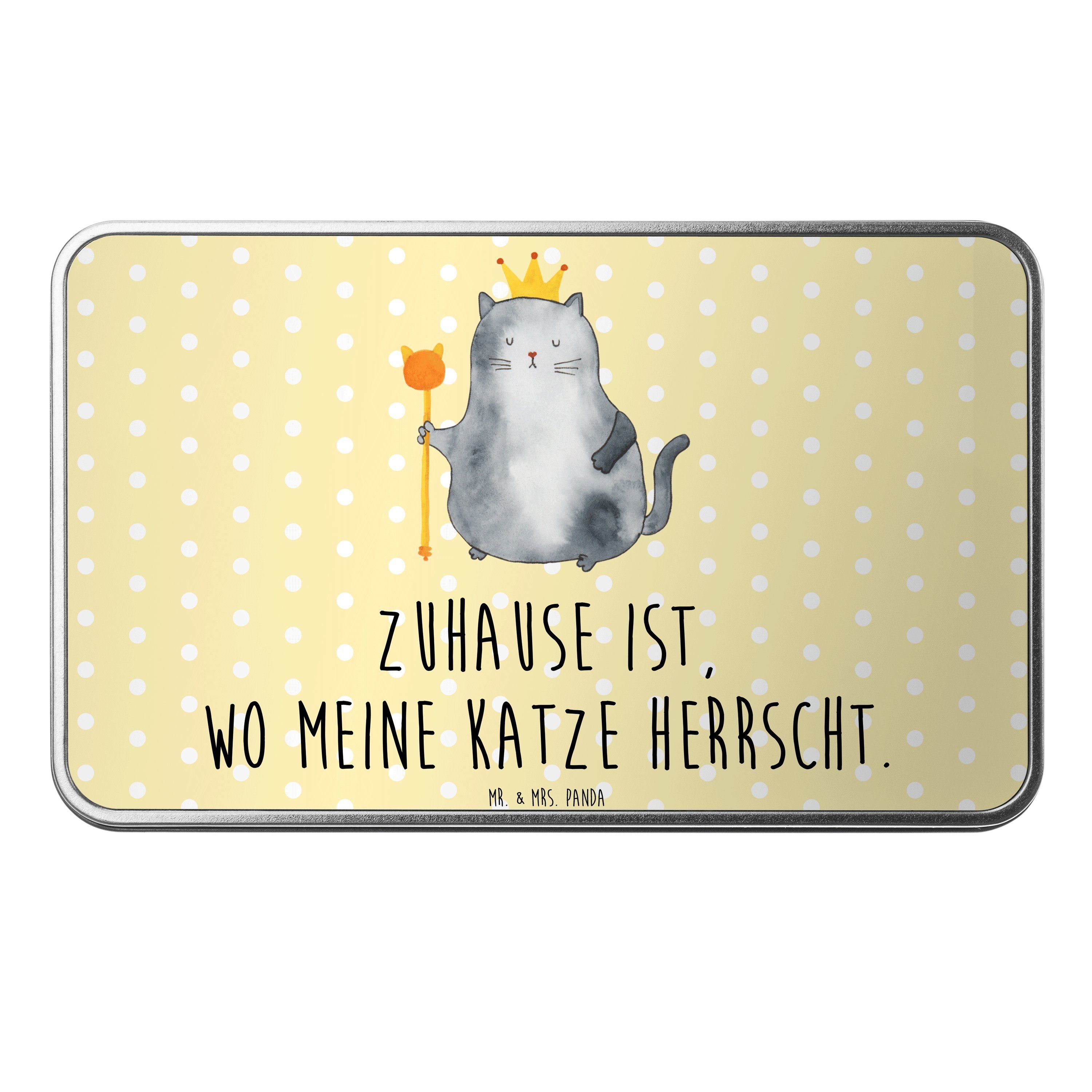 Mr. & Mrs. - - Pastell Blechdose, Kater, Katzen Dose Koenig (1 Keksdose, St) Gelb Panda Geschenk