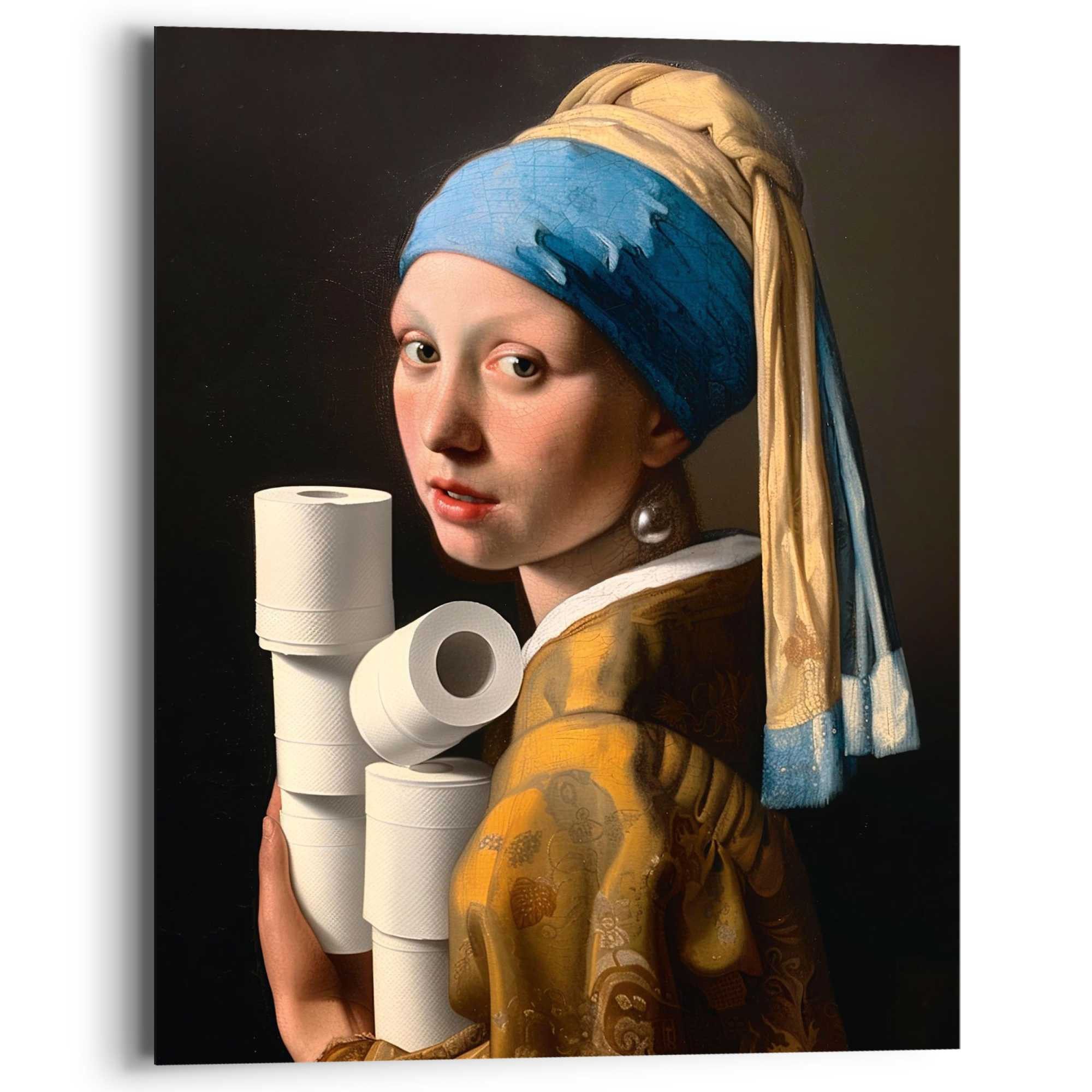 Reinders! Deco-Panel Toiletpaper Girl, Toilette - Blau - MDF - Kunst - 40x5 günstig online kaufen