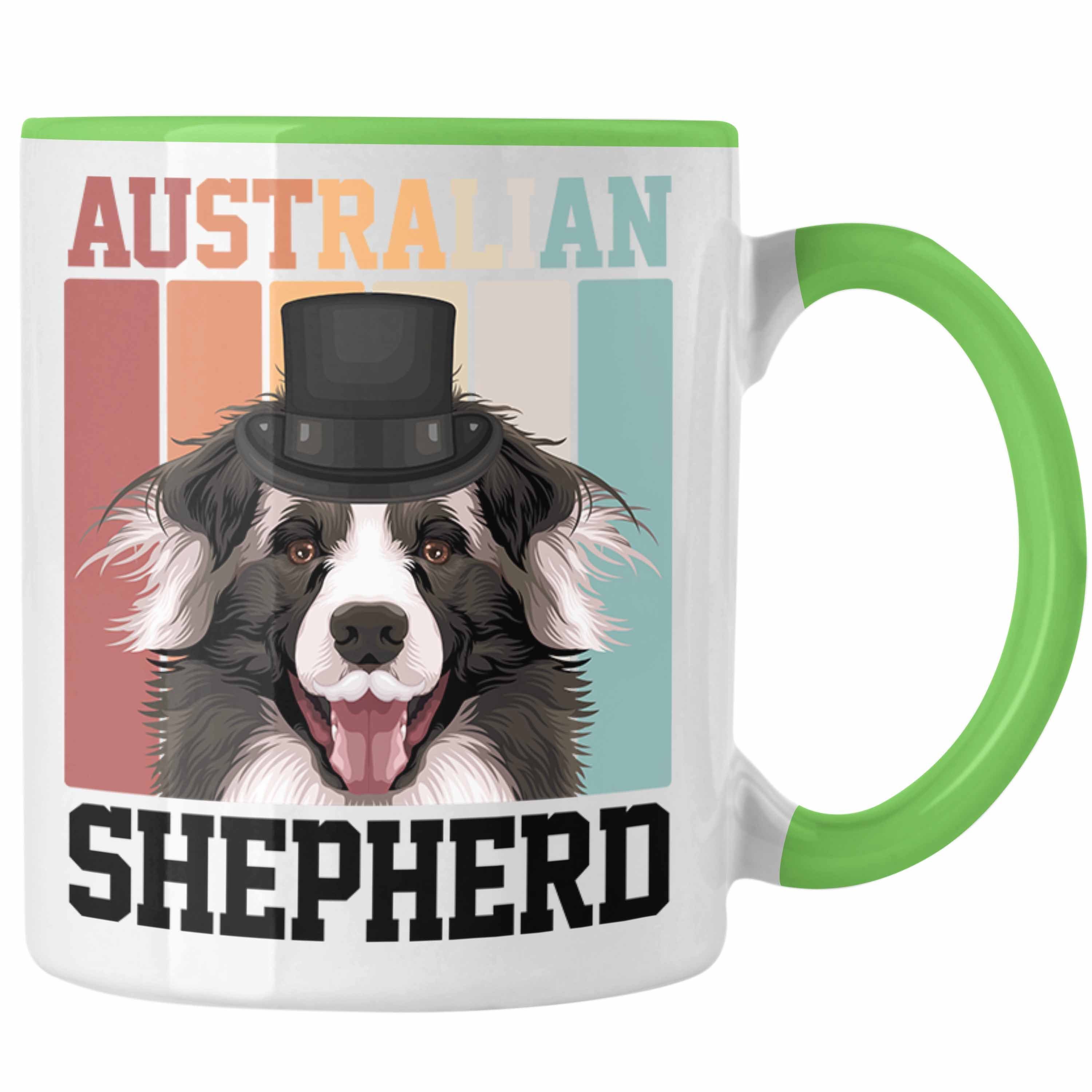 Trendation Tasse Australian Shepherd Besitzer Grün Spruch Lustiger Geschenkid Tasse Geschenk