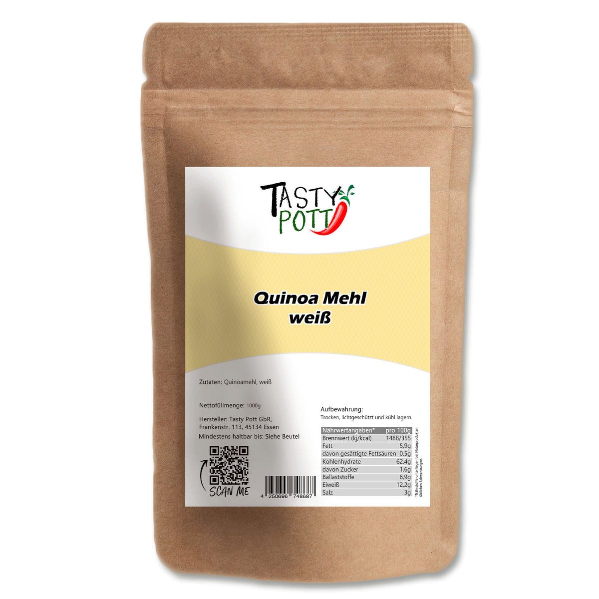 Tasty Getreide Tasty Pott Quinoa Mehl, weiss - im Beutel