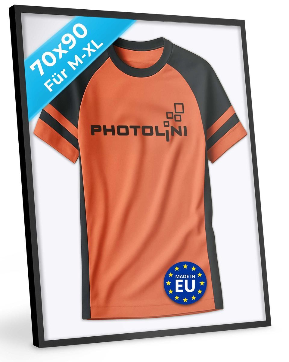 PHOTOLINI Bilderrahmen Trikotrahmen, Rahmen für Trikot mit Acrylglas zum Aufhängen, für 1 Bilder (1 Einzelrahmen), Rahmen für Trikots mit zweifarbige Rückwand & starkem Magnetsystem