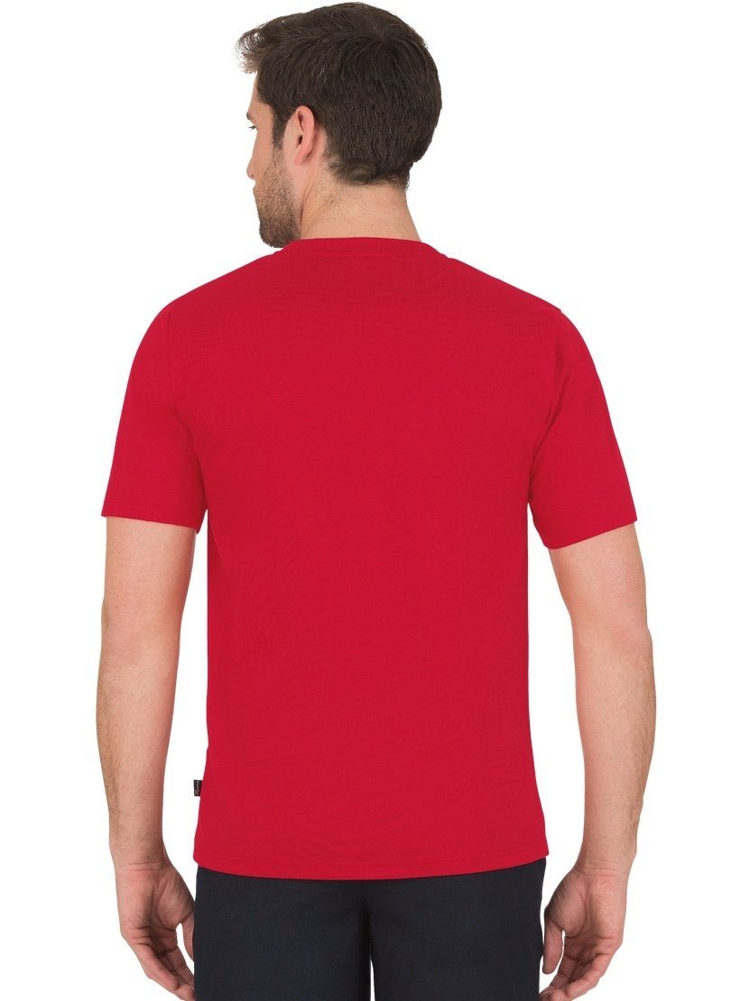 Baumwolle kirsch V-Shirt TRIGEMA DELUXE Trigema T-Shirt