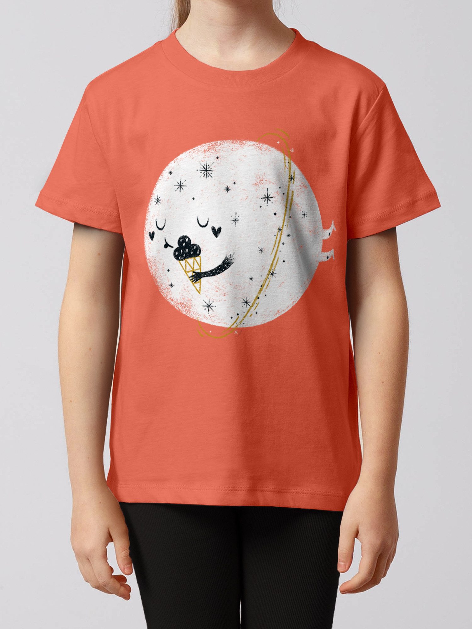 wat? Apparel T-Shirt Planet mit Eis