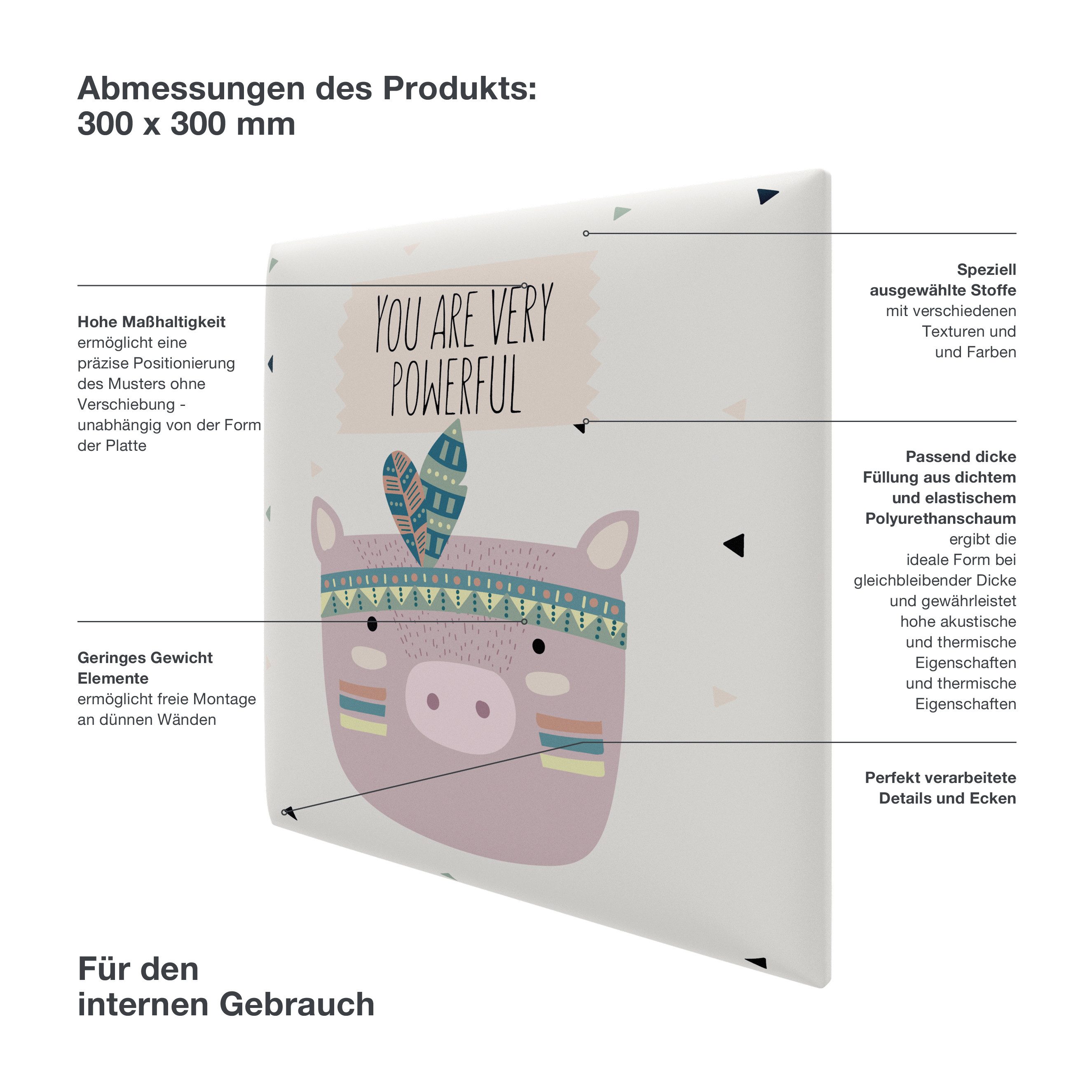 mollis Kopfteil Wandpaneel Quadratisch Wandpolster Wandkissen Bettkopf Akus günstig online kaufen