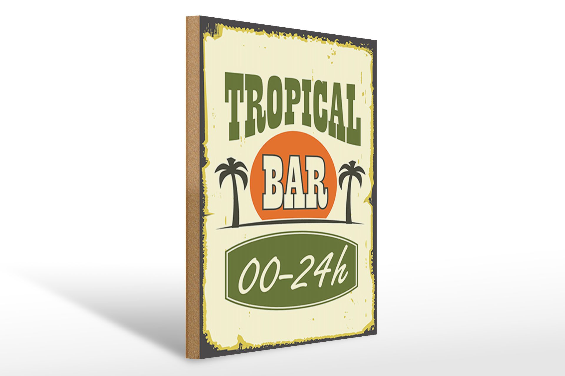 Holzbild 30x40cm Tropical Bar 00 - 24 h