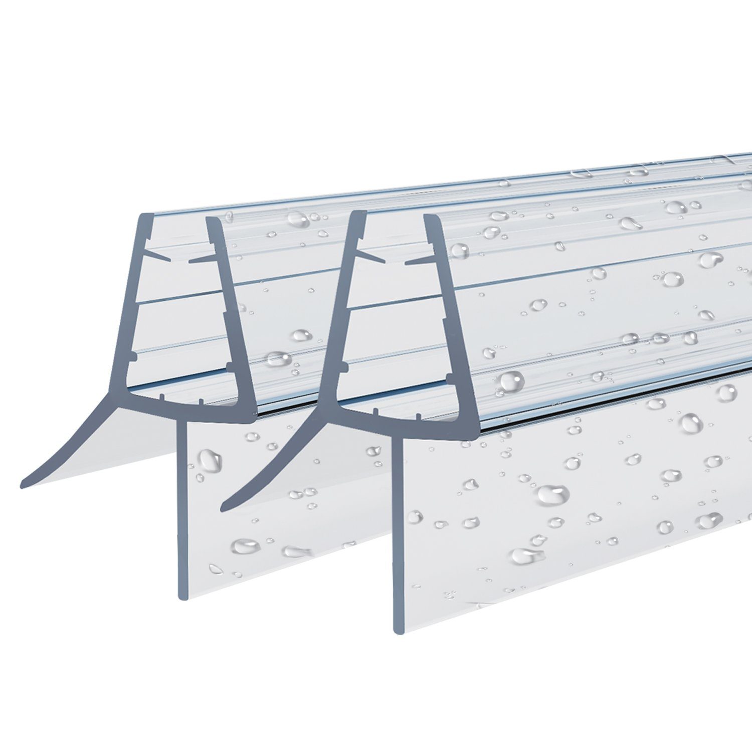Duschdichtung 2 Stück Ersatzdichtung Wasserabweiser für 4-6mm Glas Duschtür
