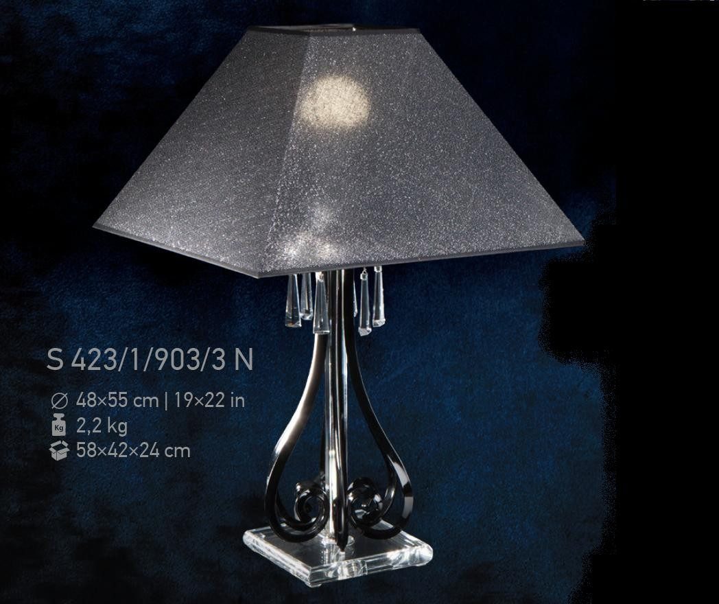 JVmoebel Schreibtischlampe Kristall Tischlampe in Weiß mit Boho-Design, Ersatzlampe, Transparent-Amber, Made in Europa