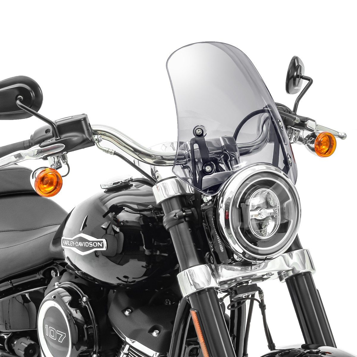 Craftride Motorradhelm-Visier Windschild / Windschutzscheibe universal für Chopper + Cruiser FB2 rau