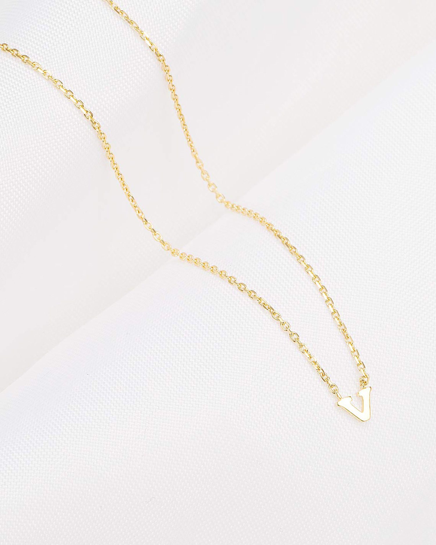 Kette Damen Anhänger Karat Note vergoldet Pernille 41 cm, Silber Corydon 18 Halskette 925, mit