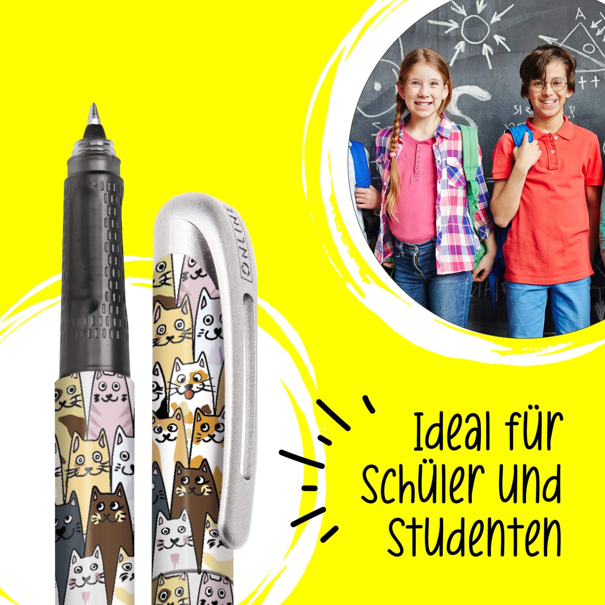 Online Pen Tintenroller College Tintenpatronen-Rollerball, ergonomisch, ideal für die Schule, hergestellt in Deutschland – Bild 4 von 5