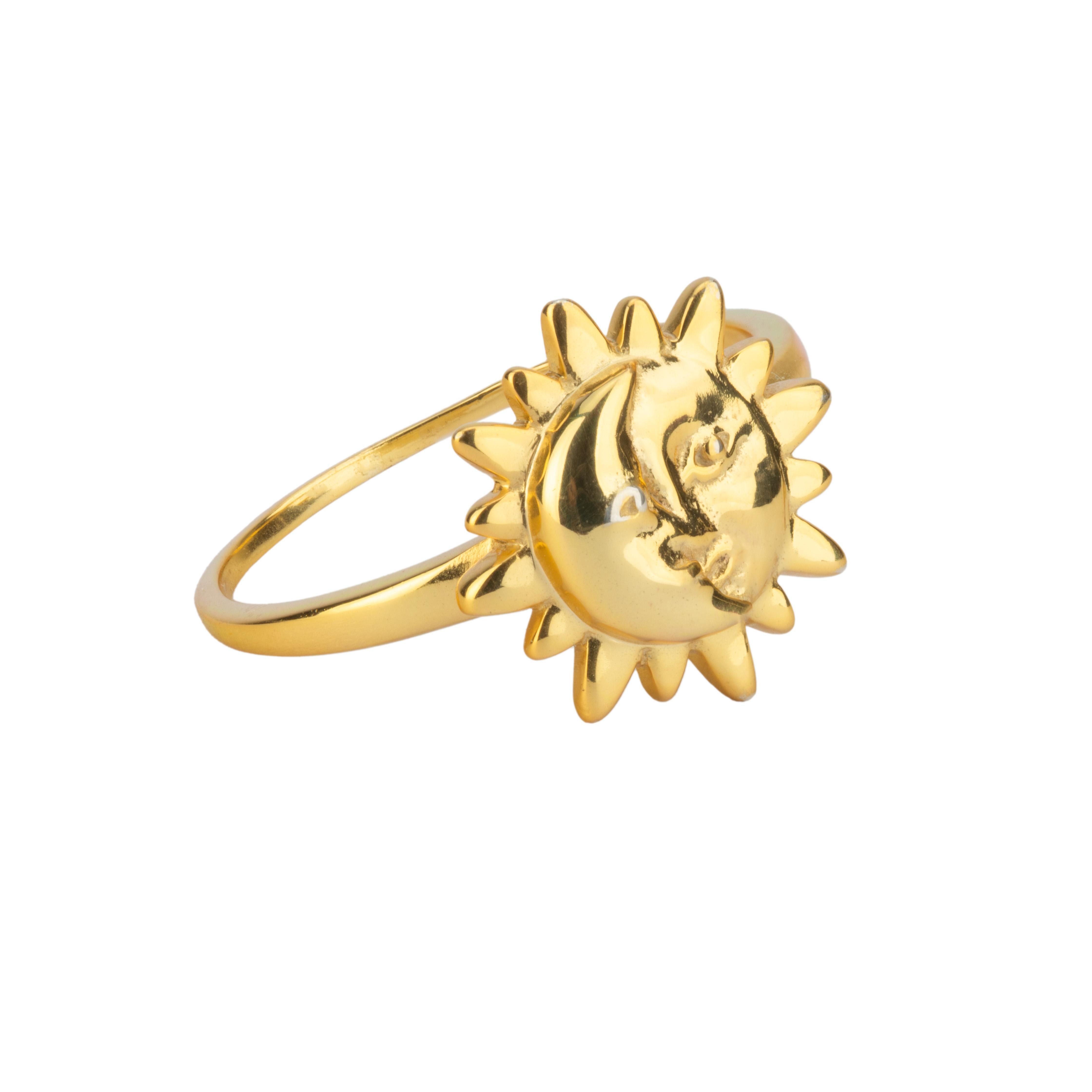 Fingerring Ring "Sonne", Handmade