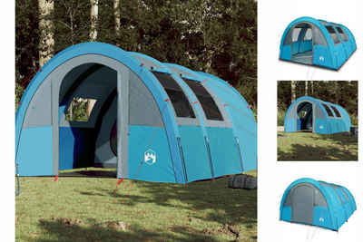 vidaXL Vorzelt Campingzelt 4 Personen Blau 483x340x193 cm 185T Taft