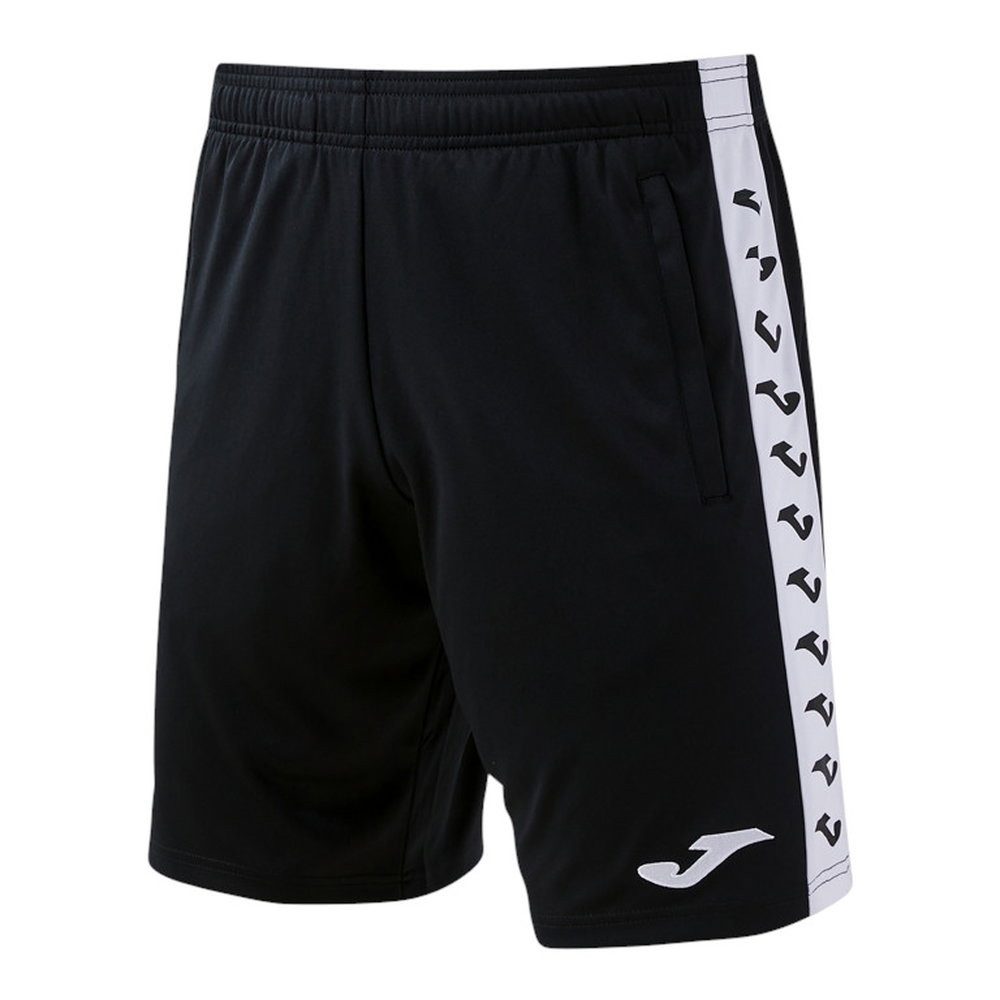 Joma Trainingshose Bermuda Heroic (100% Polyester, mit Seitentaschen) kurz schwarz/weiss