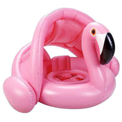 Jormftte Schwimmring »Flamingo Baby Schwimmring Baby Schwimmhilfe Baby Pool Schwimmring mit Sonnenschutz – Aufblasbarer Schwimmreifen für Kinder ab 6 Monaten bis 48 Monaten« (Satz, 1* Flamingo Schwimmring)