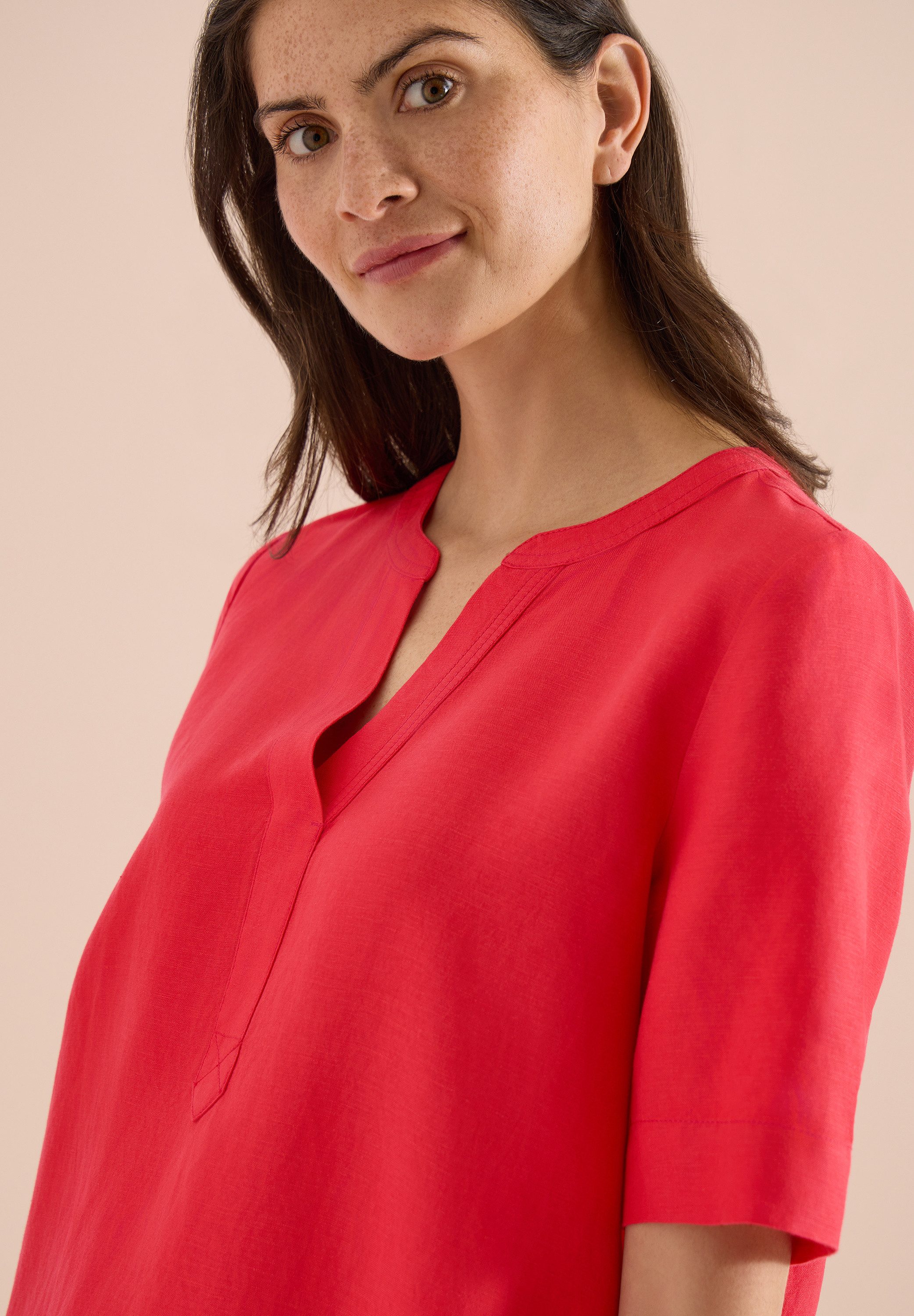 CECIL Midikleid Sommerkleid aus Leinenmix