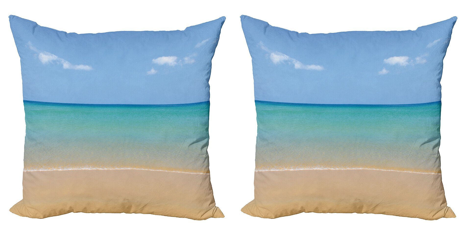 Kissenbezüge Abakuhaus Sun Beruhigen Modern Strand Stück), Accent Doppelseitiger Landschaft Hot (2 Digitaldruck,