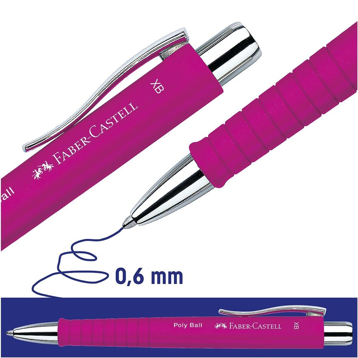 Faber-Castell Kugelschreiber Poly Ball Colours XB, dokumentenecht pink