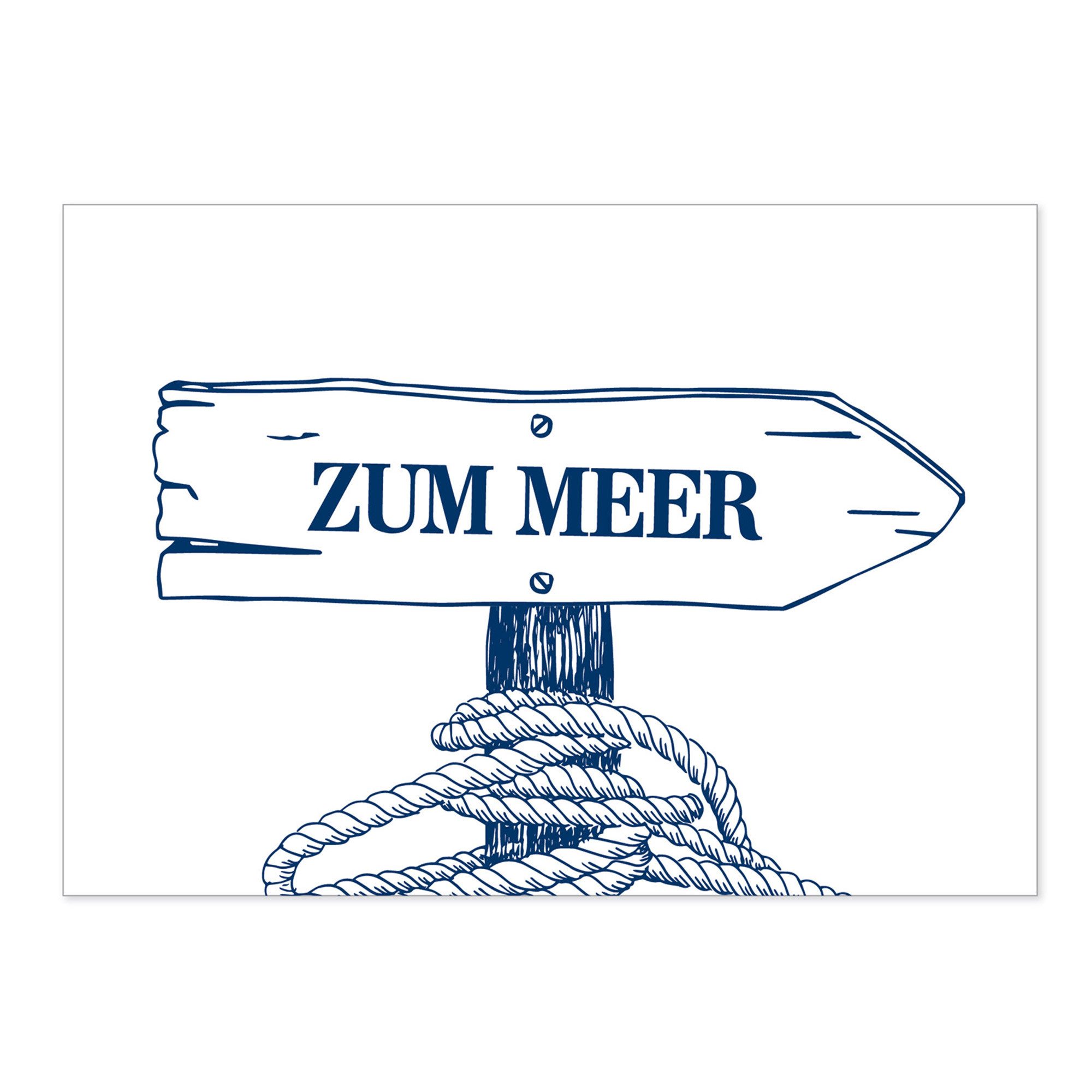 Postkarte Postkarte Zum Meer