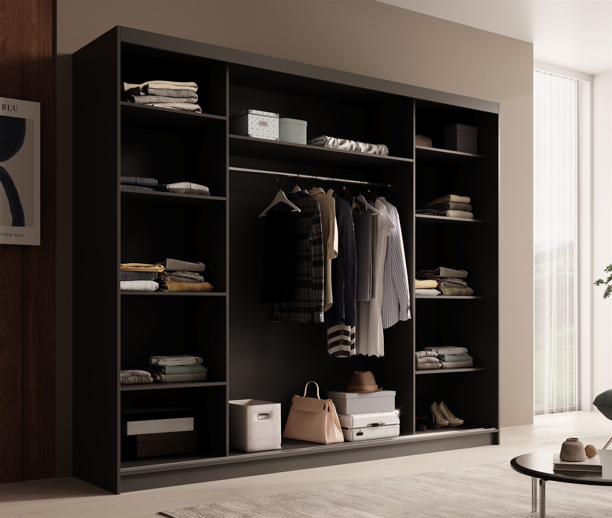 Fun Möbel Schiebetürenschrank Schrank OSLO 250 x 215 x 58 cm