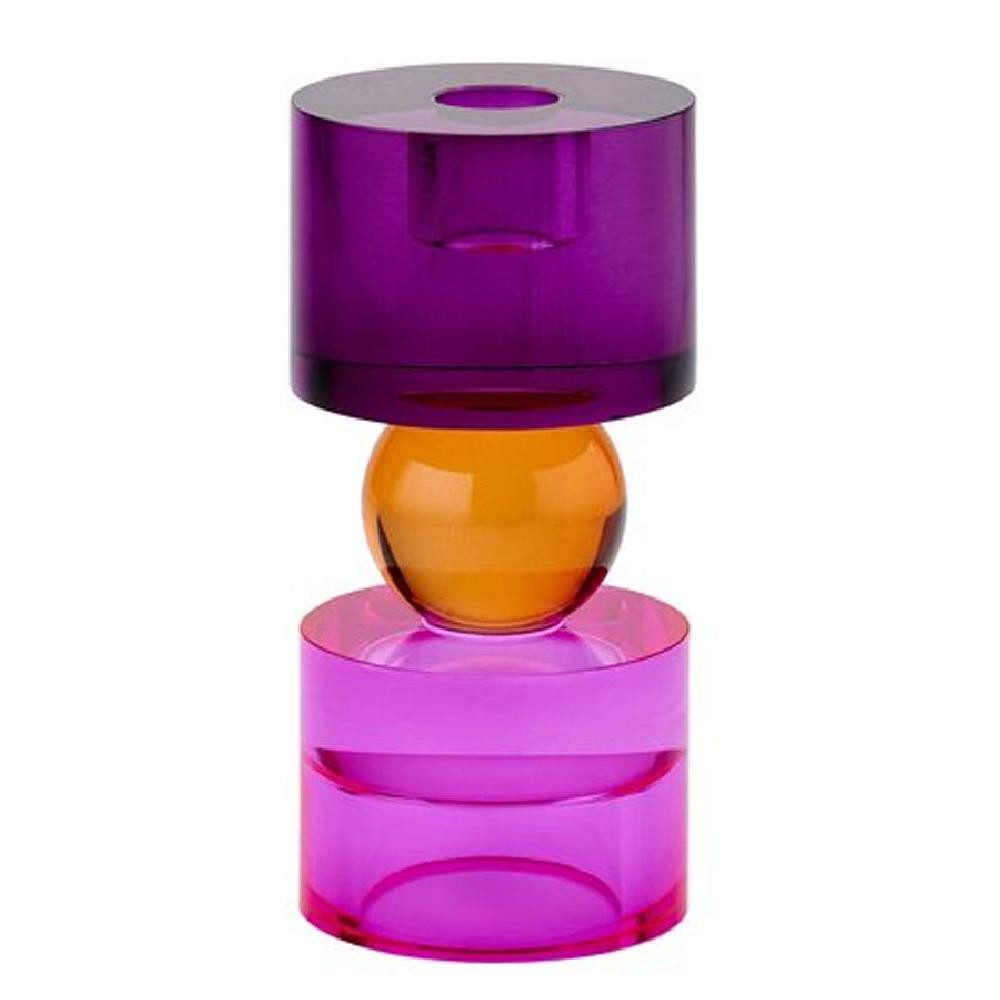 Giftcompany Kerzenhalter Kerzen-/Teelichthalter Sari Pink/Orange/Lila (S)