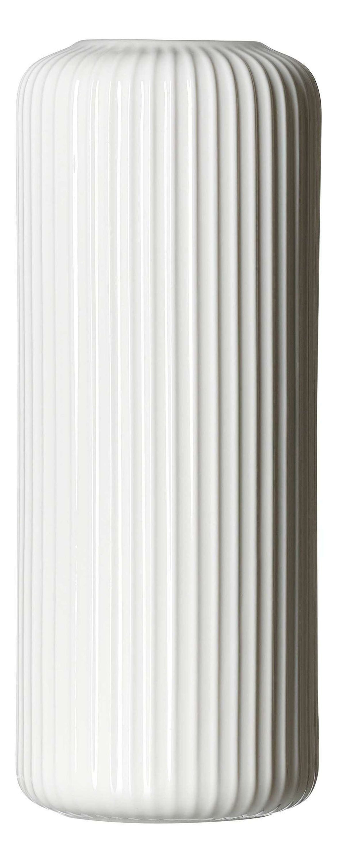 Ritzenhoff & Breker Tischvase Vase Nora aus Porzellan mit vertikalem Rillen-Relief Weiss 24 cm (1 St)