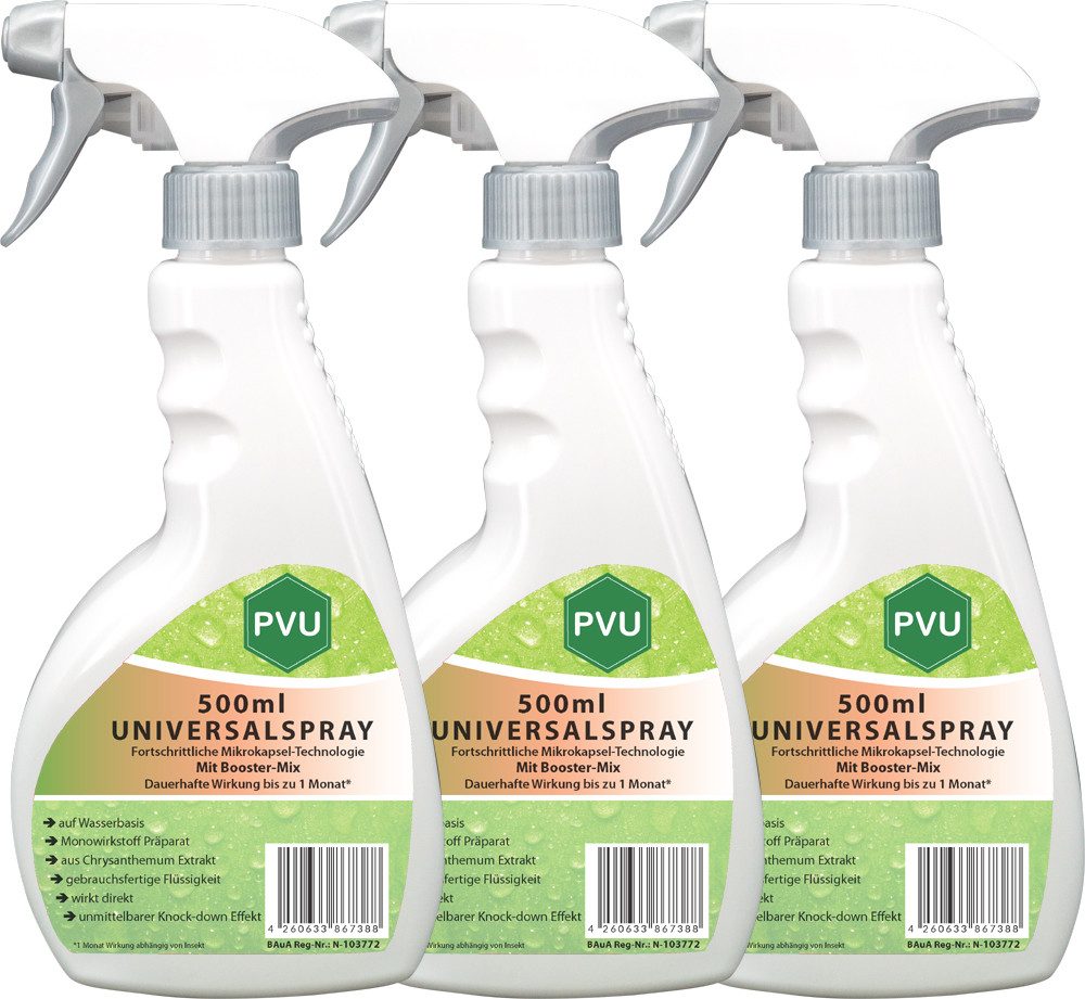 PVU Insektenspray Insekten Bekämpfung mit Fortschrittlicher Mikrokapsel-Technologie, 1.5 l, Booster Mix, unmittelbarer Knock-down Effekt