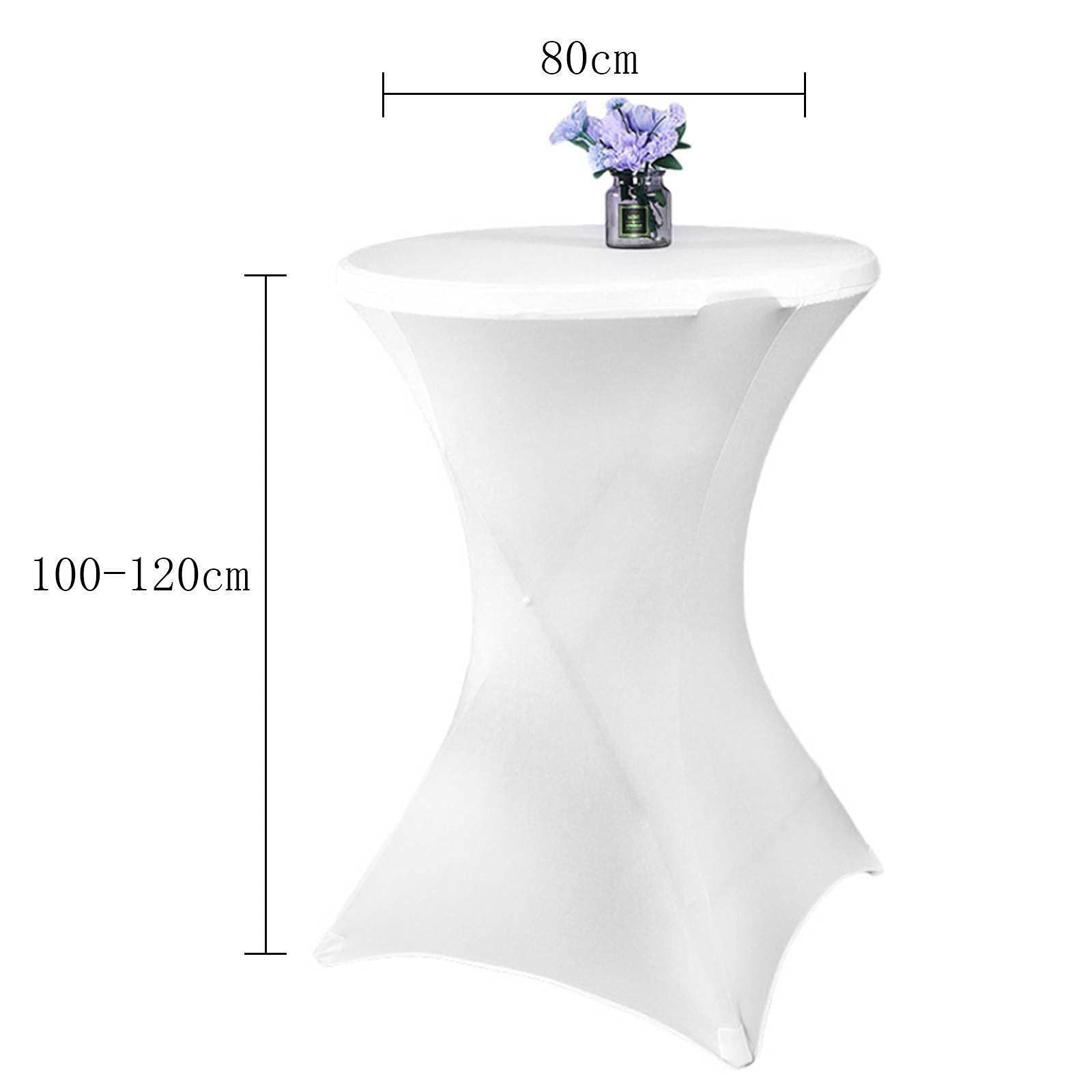 Youyijia Hussen-Set 5er Set Stehtischhussen 80cm Stehtisch Stretch Tischdecke