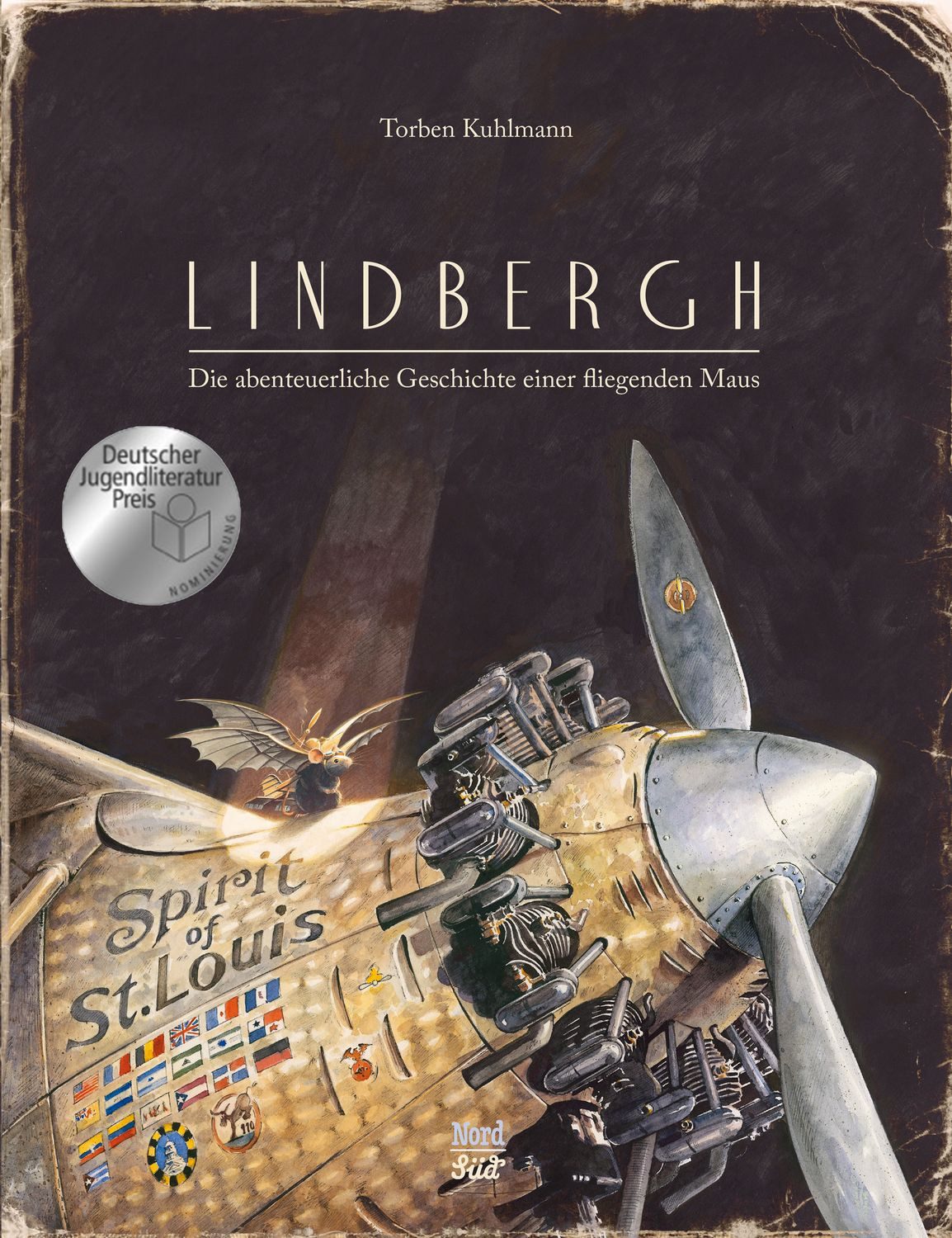 Lindbergh / Torben Kuhlmann, Die abenteuerliche Geschichte einer fliegenden Maus. Prämiert mit dem Leipziger Lesekompass 2014.