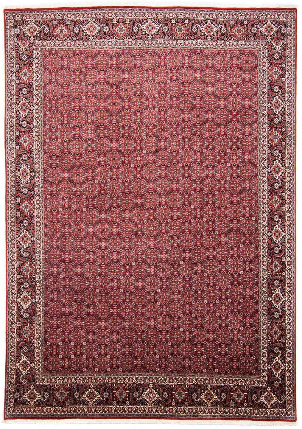 Orientteppich Perser - Bidjar - - 15 Zertifikat Höhe: 347 Einzelstück mit mm, x Wohnzimmer, rechteckig, 248 Handgeknüpft, morgenland, cm rot