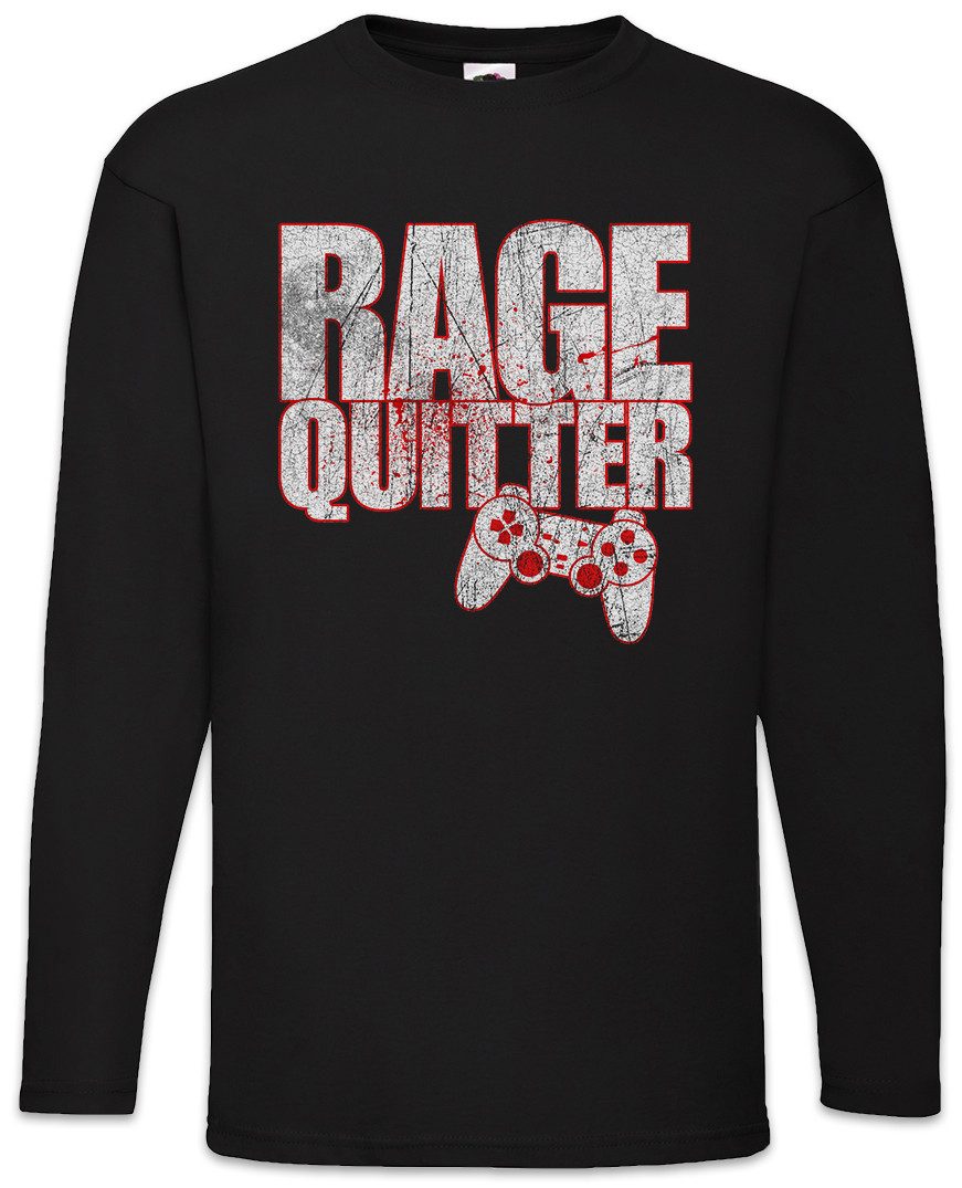 Langarmshirt Rage Quitter Langarm T-Shirt Gamer Games Gaming Video PC RPG Roleplay