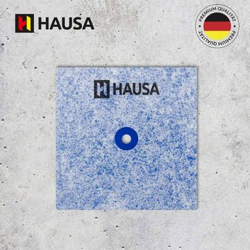 Hausa Dichtmanschette Wandmanschette 120mm x 120mm, (wasserfeste Abdichtung unter Fliesen elastische Manschette, 1-tlg., für Rohr Ø 11/16mm), mit Flüssigfolie dauerhafte Rohrabdichtung für Sanitär Bad Dusche