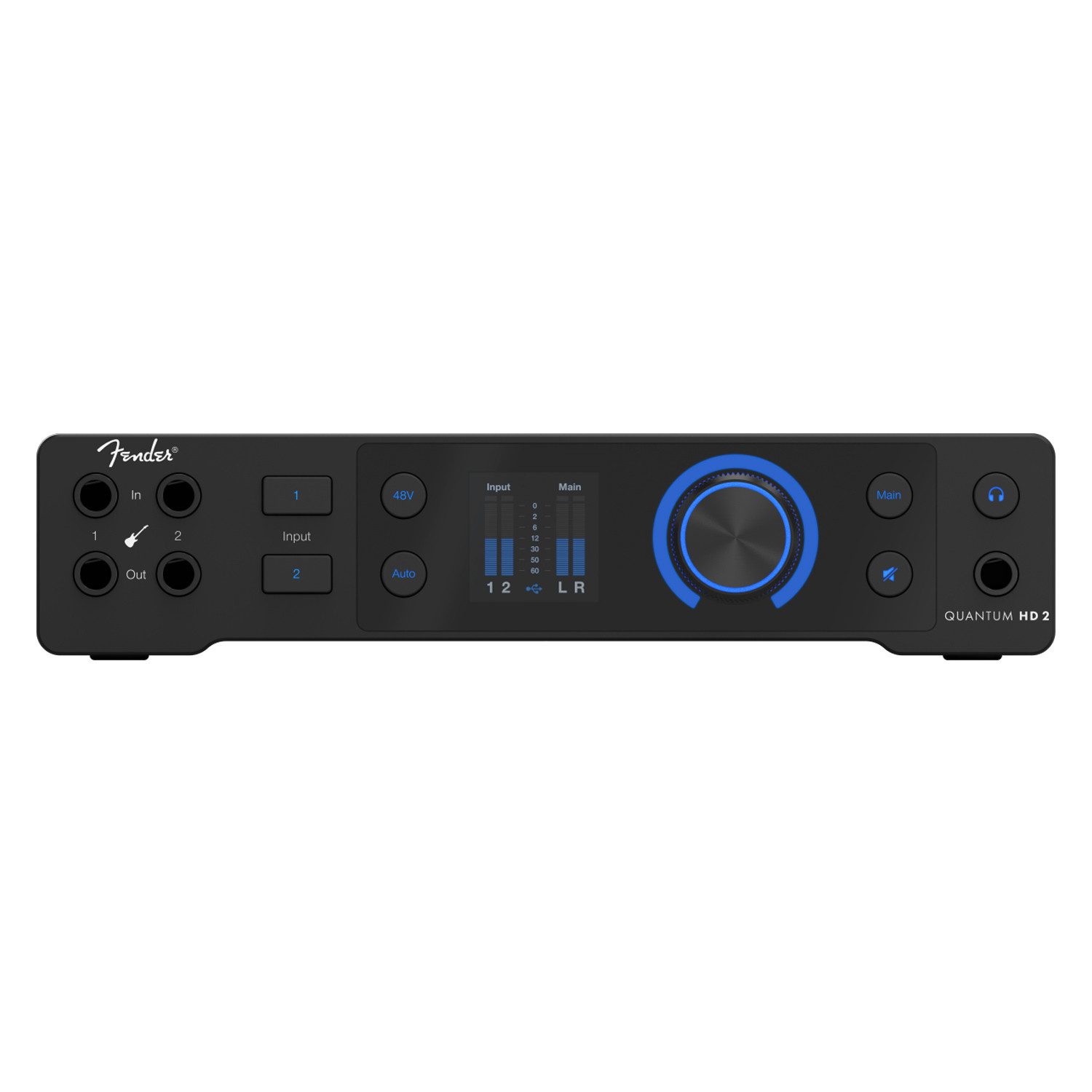 Fender Fender Audio-Interface Quantum HD 2 20-Kanal mit Kopfhörer Digitales Aufnahmegerät (Vorteils-Set mit Kopfhörer)