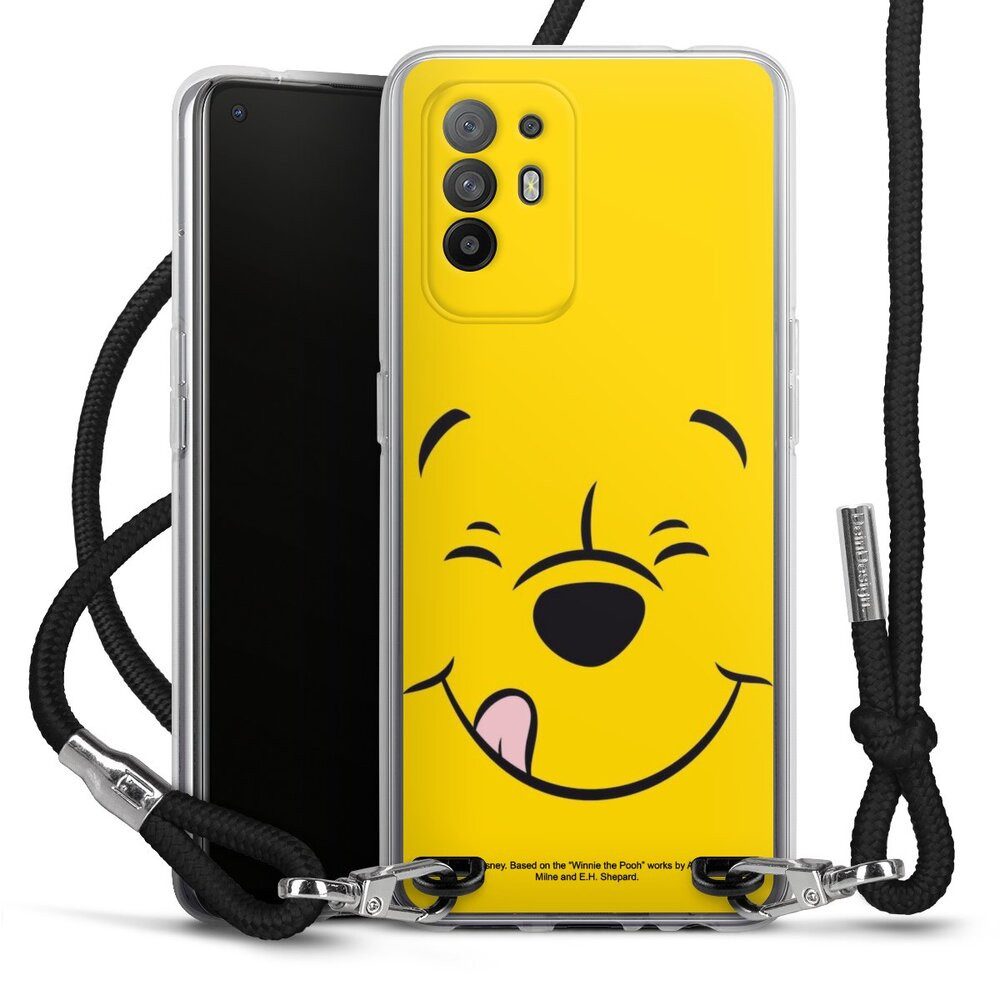 DeinDesign Handyhülle Winnie Puuh Offizielles Lizenzprodukt Disney Puuh Closeup, Oppo A94 5G Handykette Hülle mit Band Case zum Umhängen