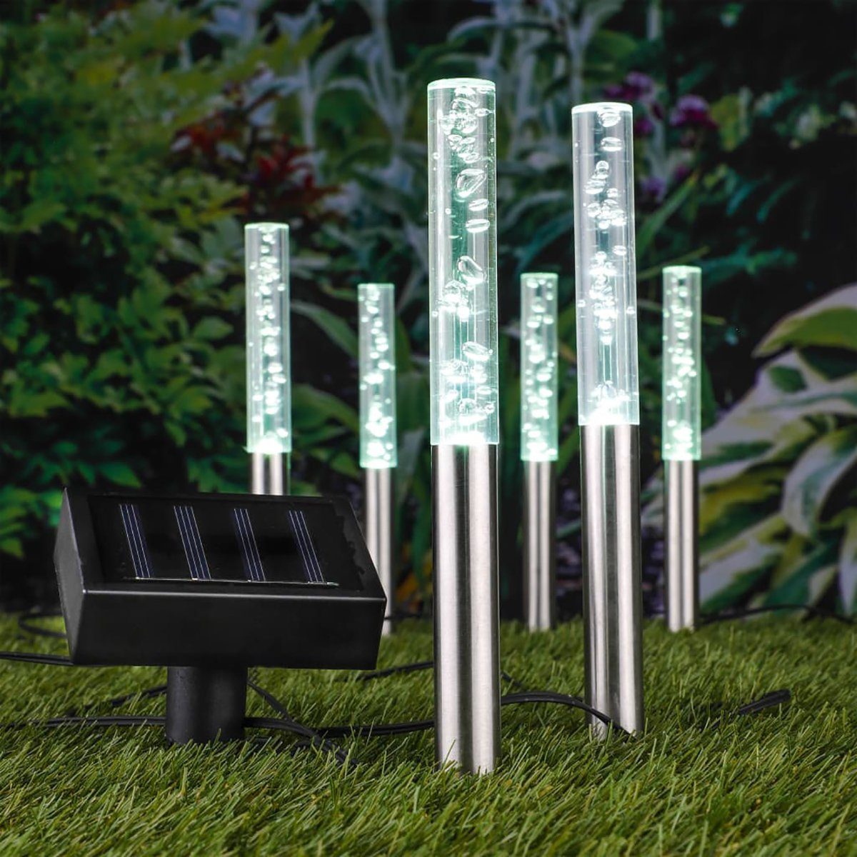 DOTMALL LED Dekolicht »Solar LED Bubble Lights 6 Stück Gartendekoration  mehrfarbig«