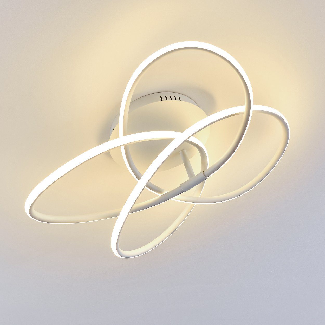 Deckenlampe Watt, 1370 Kelvin, 30 Weiß, runde hofstein in 3000 Deckenleuchte Lumen Metall/Kunststoff aus »Bratto«